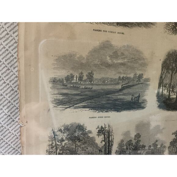 Antique Military Civil War 1864 Frank Leslie's Grant’s Railroad Newspaper 1800s - Picture 7 of 11